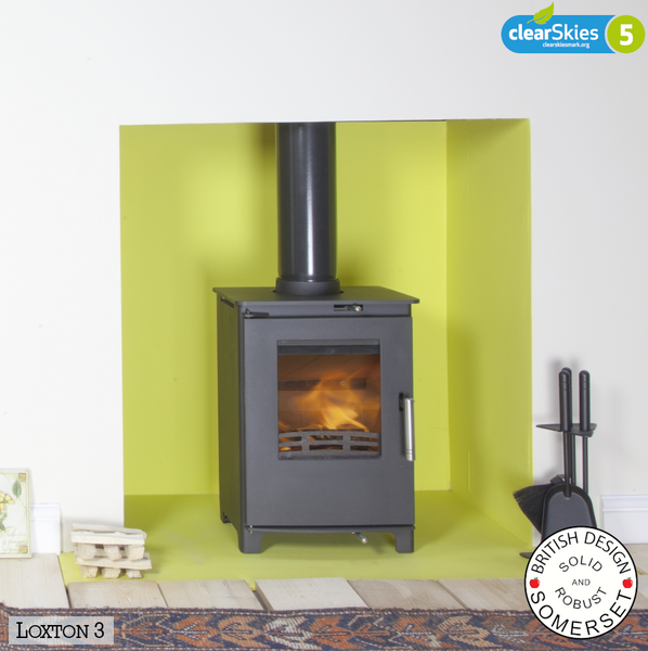 FDC Loxton 3 SE compact designed multi fuel stove.