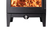 Stovax Futura 5 Wood Burning / Multi Fuel Stove stylish & responsive stainless steel air control on the front  allows the stove to be easily switched to boost mode for a quick and easy start up