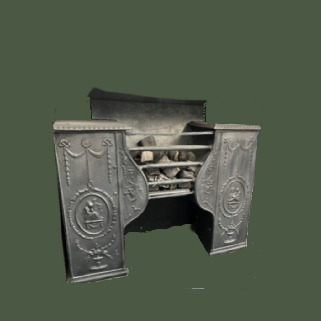 18th Century Georgian half hob fire