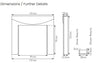 The New Hampshire wooden fireplace surround specifications