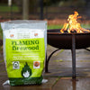 Flaming Firewood, a value pack of mixed-size kiln dried logs ideal for fire pits, chimeneas, and outdoor cooking