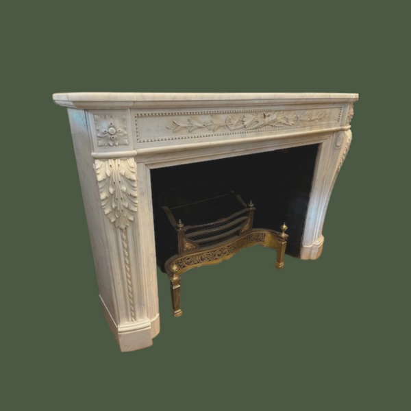 French Louis XVI-style 19th Century Marble Surround with 65