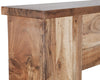The New England Wooden Surround in Natural Solid Acacia, angled,  highlighting the beautiful grain patterns