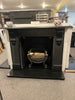 impressive Victorian black slate surround with statement corbel decorations
