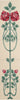 Tube Lined & Raised Line Tiles - Rose and Bud Fireplace Tile Set