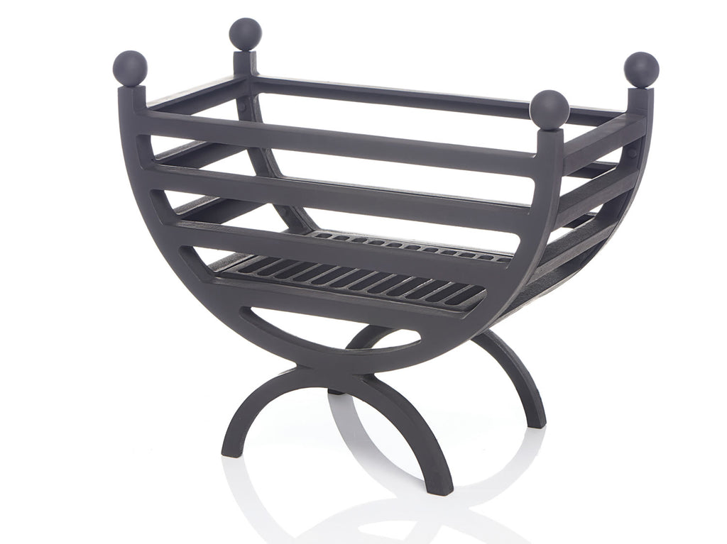 The Kirton Polished Black Reversible Firebasket