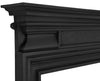 A grated rectangular panel separates the inner frame from the mantel, giving the Belgrave an imposing finish.