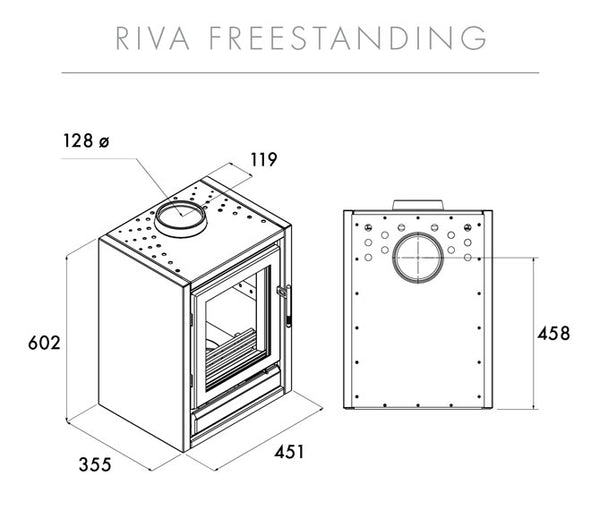 Stovax Riva F40 Freestanding - Multi Fuel Stove – Westcombes