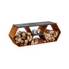 HETA Hexagon & Trapez Modular Outdoor Log Store with Glass Shelf