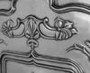 The Jasmine Art Nouveau Style cast iron fireplace close up, highlighting the beautiful  orchid stem design detailed  canopy.