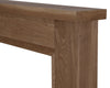 The Kedestlon wooden fireplace surround close up mantle detail showcasing  the raw, organic beauty of the oak, ideal for those who prefer a more natural, rustic look