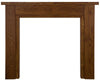 The Kedleston wooden fireplace surround crafted in waxed solid oak, provides a rich, warm glow, enhancing the wood's natural luster and offering added protection against wear and tear.