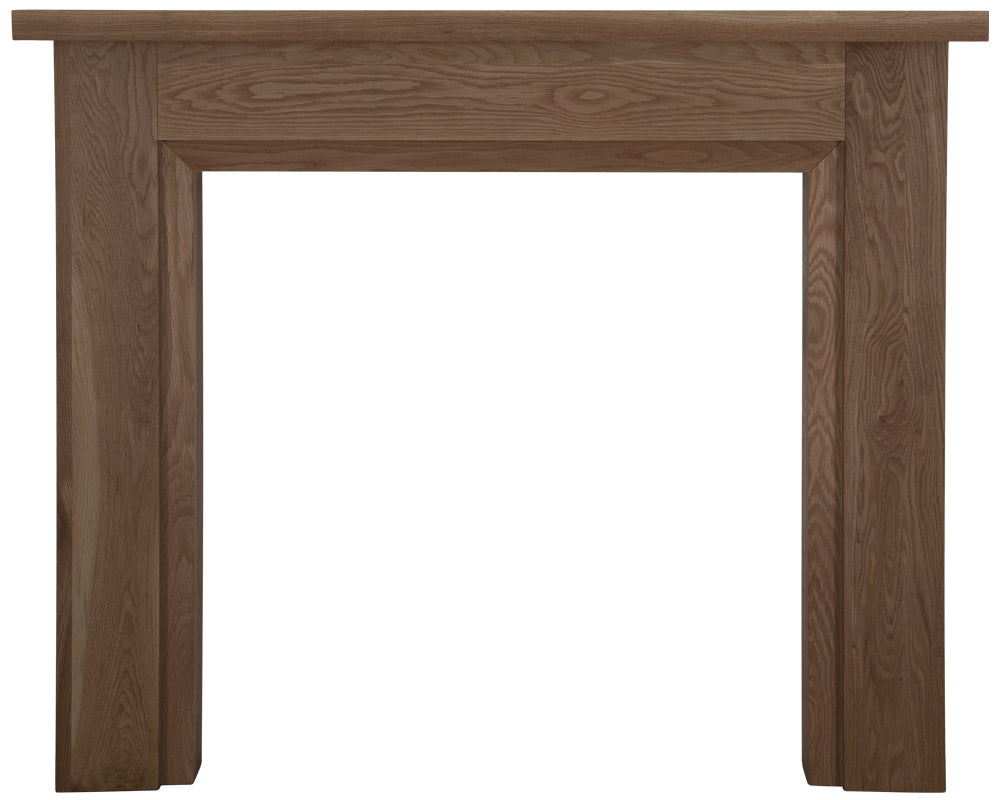 The Kedleston wooden fireplace surround, showcases the raw, organic beauty of the oak, ideal for those who prefer a more natural, rustic look.