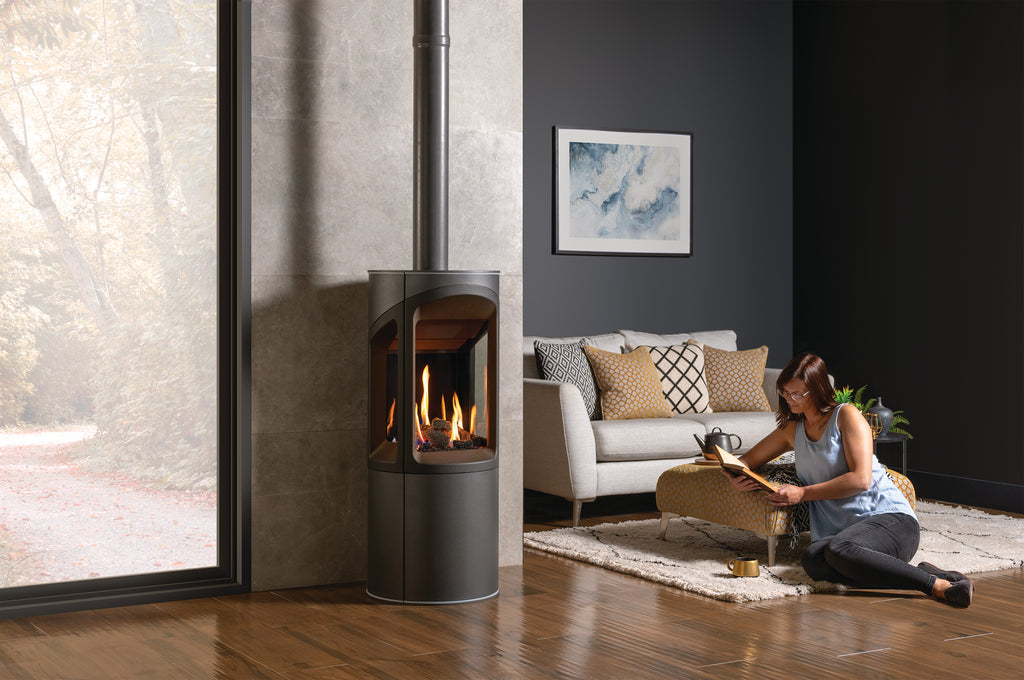 Onyx Liv 3 Gas Stove Freestanding Top Flue Exit