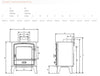 Stovax County 5 Wide Fixed Grate Stove Specifications