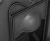 The Tulip Combination cast iron fireplace in the Art Nouveau style. Simplistic design, with shaped plain canopy.
