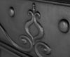 The Tulip Combination cast iron fireplace in the Art Nouveau style, featuring a close up of the classic tulip design detail.