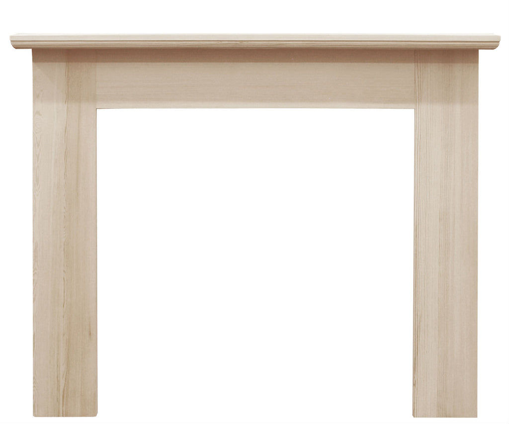 The Wexford wooden fireplace surround with as unwaxed pine finish