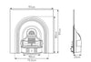 Technical drawing of the Beckingham Cast Iron Fireplace Insert