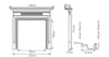 Technical drawing of th Belgrave cast iron surround