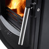 AGA Ellesmere EC4 Multi Fuel Stove Chrome Handle Close Up