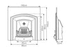 Technical drawing for the early Victorian cast iron fireplace insert