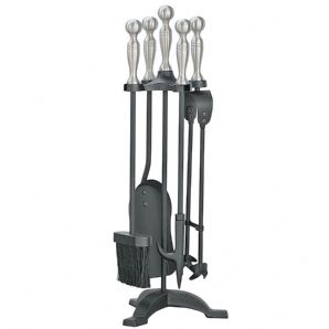 Fireside Companion Set - Black & Pewter