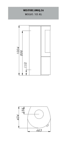 Westfire Uniq 26 Ecodesign- Wood Burning Stove – Westcombes