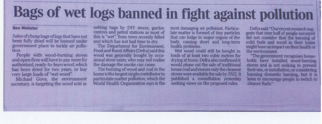Bags of wet logs to be banned