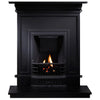 The Barcelona cast iron combination fireplace featuring the B34 cast iron front bars in Black