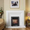 Timeless and classic the Burley Environ 4244 in matt black with matching fret and frame. Mesmerising flames from coal effect fuel bed.