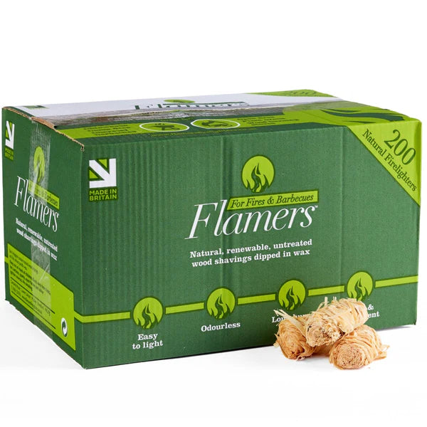 Flamers Natural Firelighters - 200 Pack Box