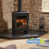The compact, contemporary designed Sherford 5 Eco wood burning stove is exceptionally energy efficient and easy to control and maintain. Its contemporary design and glass window make it an attractive centrepiece in modern interiors. 