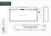 Intelligent eFire 1000L Slim Insset Fire Line Drawing