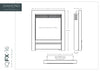 Intelligent eFire The Diamond iQFX16 Luxury Fireplace Line Drawing