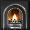 The Lytton cast iron arch fireplace insert, characteristic of the Victorian era, eleborate ornate detailing