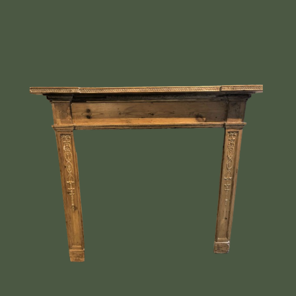 18th Century Pine & Gesso Surround with impressively decorated Jambs