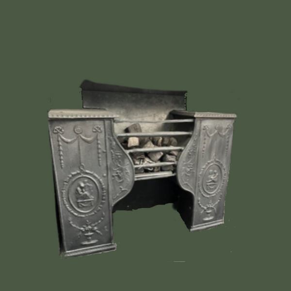 18th Century Georgian half hob fire
