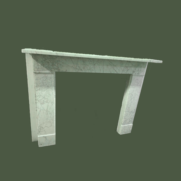 Original circa 19thC Carrara marblesurround,  highlighting the characteristic delicate gray veining