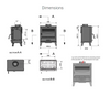 Oaklef Stoves Cedar 5kW Widescreen multi fuel stove specifications