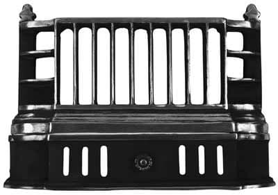 B34 cast iron front bars for the Prince cast iron insert and Barcelona cast iron combination fireplace in Black