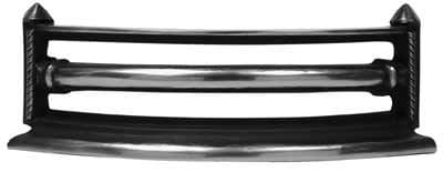 The B36 cast iron fireplace bars in chrome, fits the Victorian style Crown arch cast iron insert fireplace