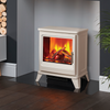 The Blackthorn electric stove - now available in Classic Cream enamel, features a chrome handle for a modern aesthetic. These sophisticated new colours offer versatility, blending seamlessly with various interior styles while providing a cosy, inviting ambience.