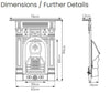 Technical drawing of a decorative fireplace Victorian Small cast iron combination frireplace
