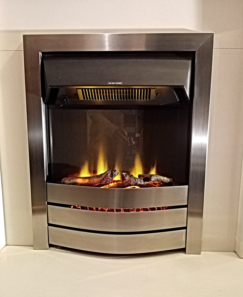 Ex Display Solution Fires SLE40i Electric Inset Fire with Contemporary Fascia Brushed Frame
