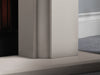 The Helston mantel highlighting its contemporary styled legs with its clean lines nad subtle curves.