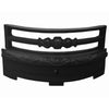 B39 black fireplace bars  Late Victorian style fireplace bars, showcasing three horizontal bars that are eye-catchingly  ornate from the top down to the leafy decoration of the bottom bar.