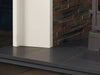 Close Up of the Marseilles mantle highlighting its simplicity, clean lines, henge-style design and tapered detailing