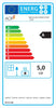 Energy efficiency label with ACR logo and rating scale on a blue background