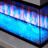British Fires New Forest 870 electric Diamond Light Fuel Bed Blue